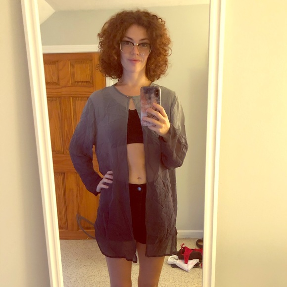 Sheer Ombre Blue and Navy Tunic - Picture 1 of 3